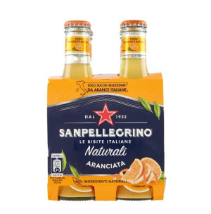 Bautura racoritoare carbogazoasa L'Aranciata San Pellegrino, 4buc x 200ml SGR