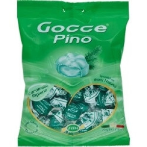 Bomboane Italia umplute cu extract pin de munte Fida Gocce Pino 175g