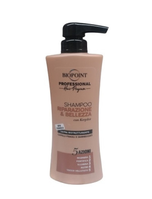 Sampon Professional pentru par fragil si deteriorat, Biopoint Riparazione e Bellezza, 390 ml