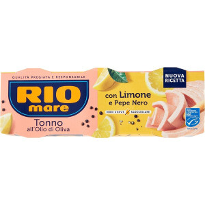 Ton in ulei de masline cu lamaie si piper negru Rio Mare 3X65g 