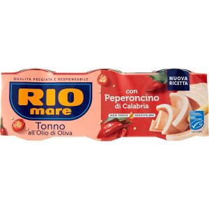 Ton picant in ulei de masline Rio mare 3X65g