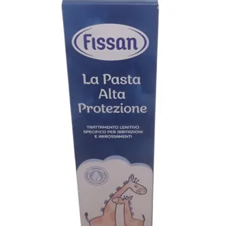 Crema protectiva pentru bebelusi Pasta di Fissan Alta Protezione, un produs cu 99% ingrediente de origine naturala, pe baza de oxid de zinc si Vitamina E.