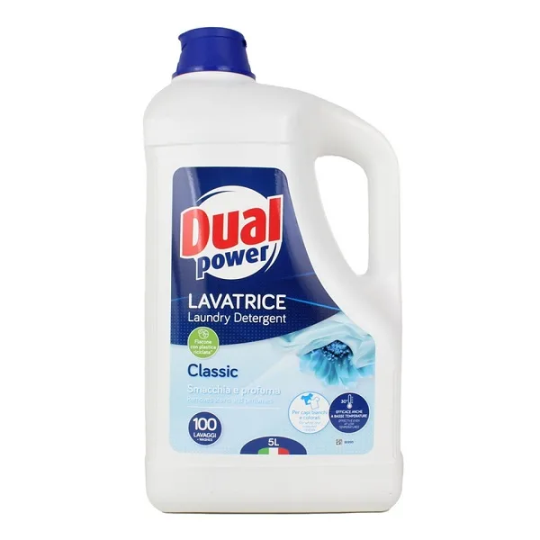 Detergent lichid italian pentru rufe Dual Power Clasic 5 litri -100 utilizari Detergent lichid italian pentru rufe Dual Power Clasic 5 litri -100 utilizari