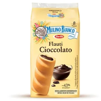 Prajiturica Flauti cu ciocolata Mulino Bianco 8 buc