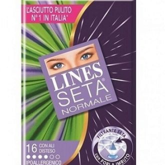Absorbante hipoalergenice cu aripioare Lines Seta Normale