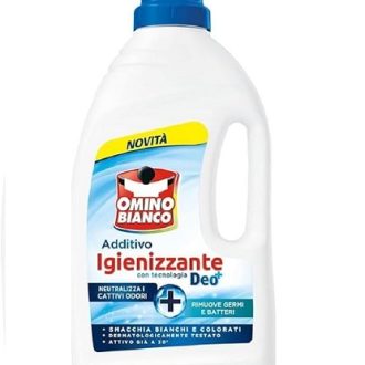 Aditiv lichid igienizant pentru rufe albe si colorate Omino Bianco Igienizzante 900ml