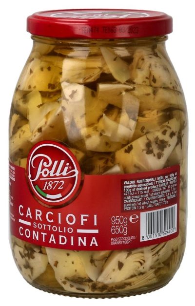 anghinare_taiata_in_ulei_de_floarea-soarelui_si_ierburi_aromatice_polli_950g Anghinare taiata in ulei de floarea-soarelui si ierburi aromatice Polli 950g