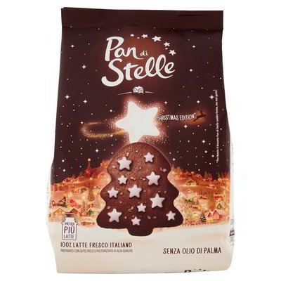 Biscuiti cu cacao si stele de zahar Mulino Bianco Pan di Stelle 700g
