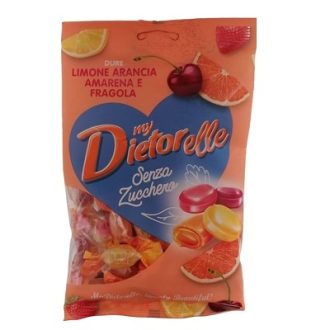 Bomboane dure fara zahar cu fructe asortate Dietorelle 140g
