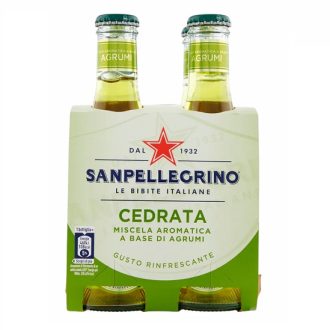 Bautura racoritoare carbogazoasa Cedrata San Pellegrino, 4buc x 200ml SGR