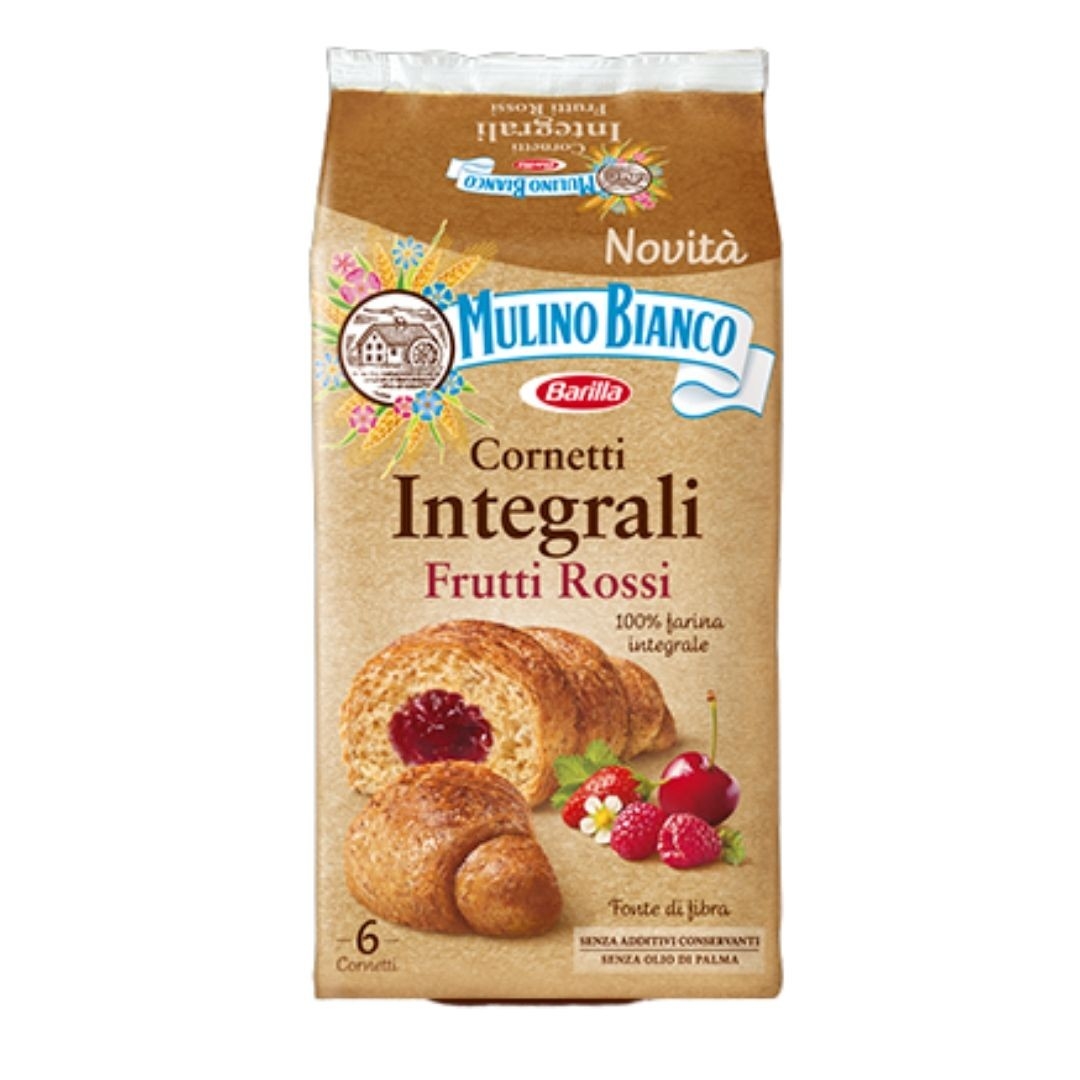 Cornuri cu dulceata de fructe  rosii Mulino Bianco 300g - 6 buc