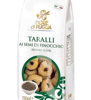 Covrigei italieni Taralli cu seminte de fenicul Fiore di Puglia 250g
