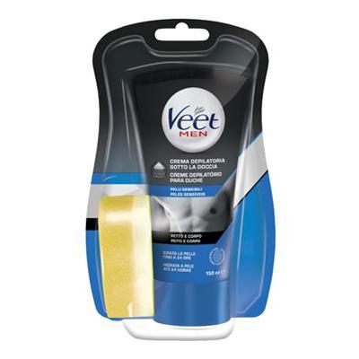 Crema depilatoare de folosit sub dus pentru barbati Veet piele normala 150 ml