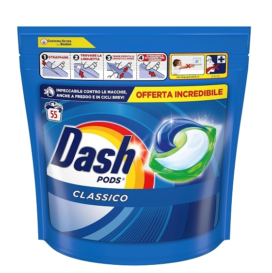 Dash detergent All in 1 Pods Clasic 55 capsule Dash detergent All in 1 Pods Clasic 55 capsule