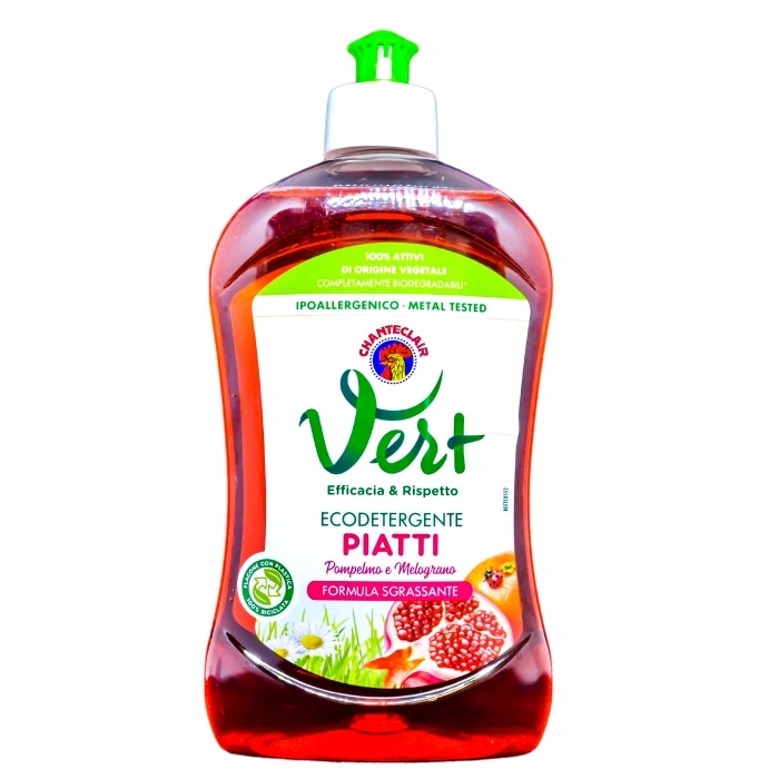Detergent vase ecologic cu rodie si grapefruit Chanteclair Vert 500ml Detergent vase ecologic cu rodie si grapefruit Chanteclair Vert 500ml