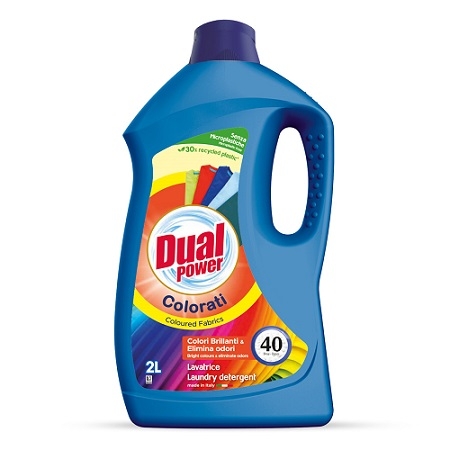 Detergent lichid italian pentru rufe Dual Power Color 2 litri - 40 utilizari