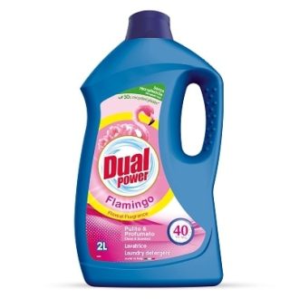 Detergent lichid italian pentru rufe Dual Power Flamingo 40 utilizari