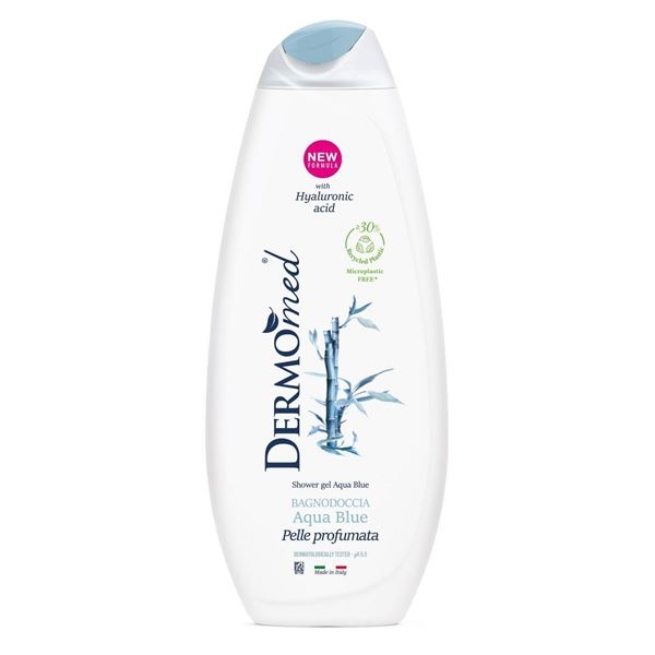 Gel de dus Dermomed Acqua Blue, cu acid hialuronic, 650 ml Gel de dus Dermomed Acqua Blue, cu acid hialuronic, 650 ml