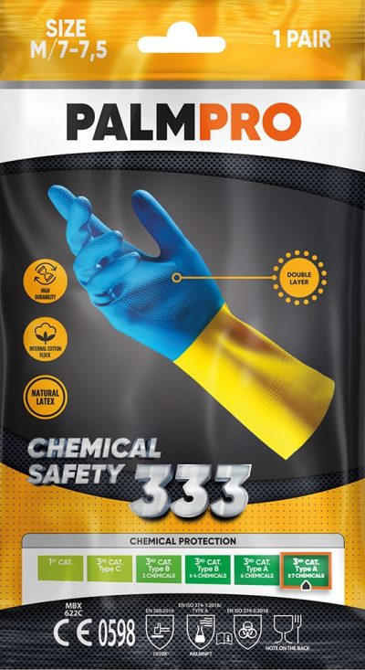 Manusi bicolore curatenie calitate profesionala ICO - marime 7-7.5 M