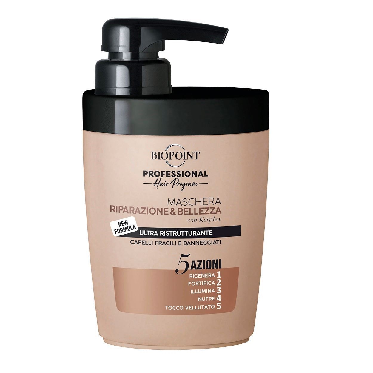 Masca pentru par fragil si deteriorat Biopoint Professional Riparazione e Bellezza, 300 ml