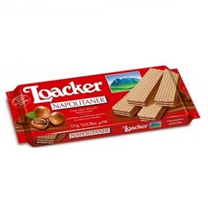 Napolitane cu crema de alune Loacker Napolitaner, 175g