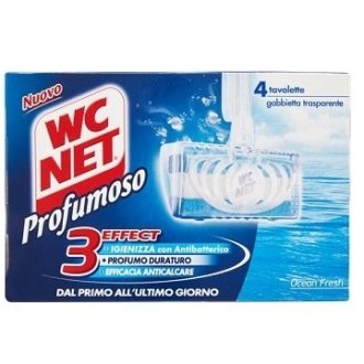 Odorizant toaleta solid WC NET Profumoso Ocean Fresh 4 buc x 34g