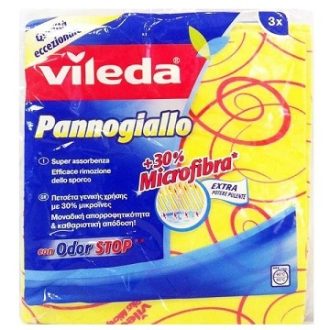 Panno Giallo Microforato + 30% Microfibra Multiuso Vileda 3 buc