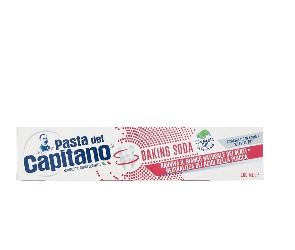 Pasta de Dinti cu Bicarbonat de Sodiu Pasta Del Capitano, 100 ml Pasta de Dinti cu Bicarbonat de Sodiu Pasta Del Capitano, 100 ml