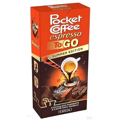 Pocket Coffee Espresso To Go - ciocolata si cafea 100% arabica 3 buc  - 64,8ml