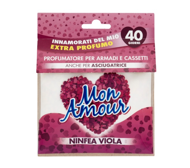 Saculet odorizant de nufar violet pentru dulapuri sau masina de uscat rufe Mon Amour Viola 12g