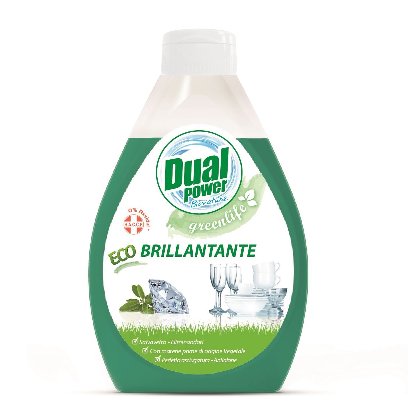 Solutie de clatire pentru masina de spalat vase Dual Power Ecobrillantante 300ml