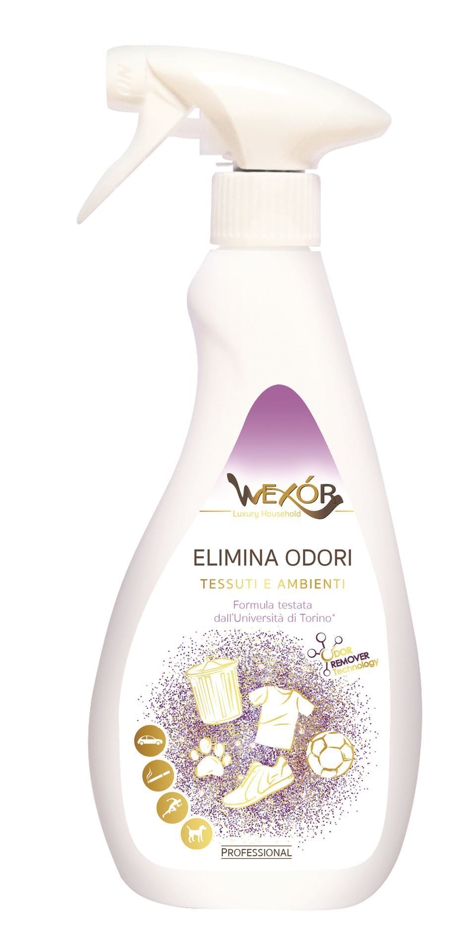 Solutie vapo pentru indepartat mirosuri din tesaturi sau ambient, Wexor 500ml