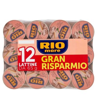 Ton in ulei de masline Rio Mare 65g, set de 12 bucati Ton in ulei de masline Rio Mare 65g, set de 12 bucati