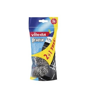 Vileda bureti inox pentru vase, spirala, 3 buc Vileda bureti inox pentru vase, spirala, 3 buc