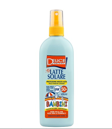 Lapte spray protectie solara Delice pentru copii SPF 50 150ml Lapte spray protectie solara Delice pentru copii SPF 50 150ml