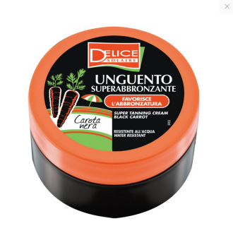 Unguent superbronzant Delice Italia extract morcov negru 150ml