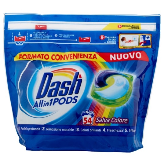Dash detergent All in 1 Pods pentru rufe colorate, 54 capsule Dash detergent All in 1 Pods pentru rufe colorate, 54 capsule