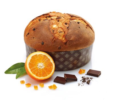 Cozonac italian artizanal Panettone cu Portocale si Ciocolata Gilber 1kg - ambalat manual