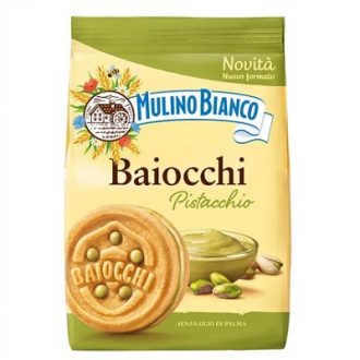 Biscuiti cu crema de fistic Baiocchi Mulino Bianco 240g