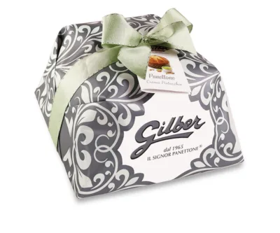 Cozonac italian artizanal cu crema de fistic Panettone Crema Pistacchio Gilber 1kg - ambalat manual Cozonac italian artizanal cu crema de fistic Panettone Crema Pistacchio Gilber 1kg - ambalat manual