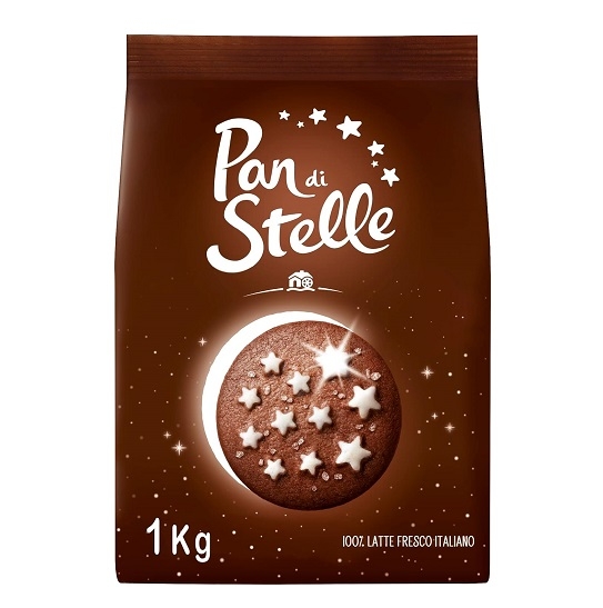 Biscuiti cu cacao si stele de zahar Mulino Bianco Pan di Stelle gramaj MAXI, 1kg