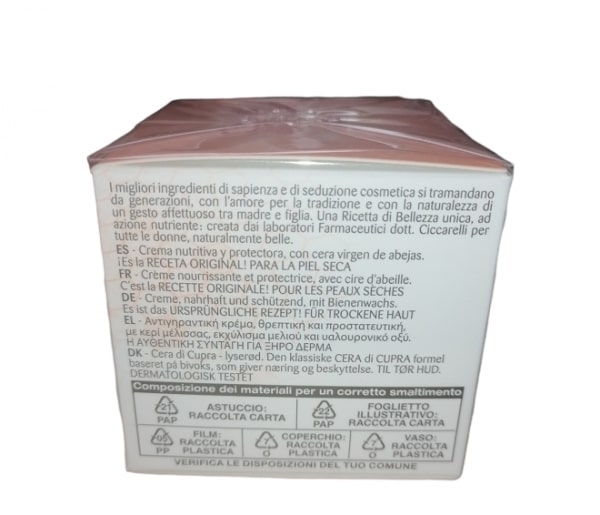 Crema de fata nutritiva si protectoare Cera di Cupra Rosa - pentru ten uscat 50ml
