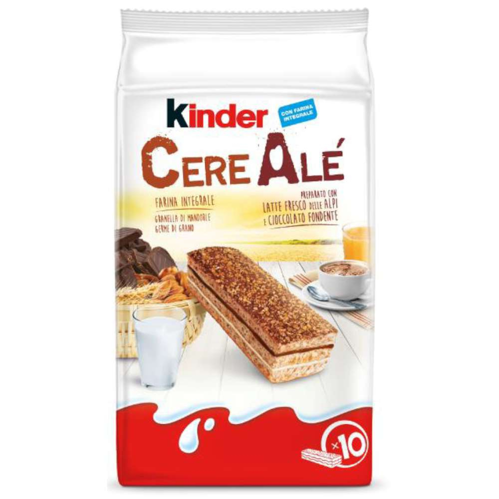 Prajituri integrale Kinder Cereale lapte si ciocolata 285 g, 10 buc Prajituri integrale Kinder Cereale lapte si ciocolata 285 g, 10 buc