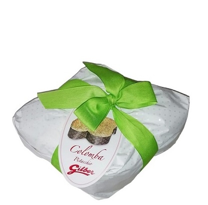 Cozonac italian artizanal Colomba crema fistic Gilber 1kg - ambalat manual