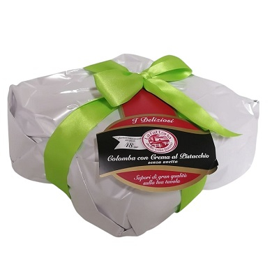 Cozonac italian artizanal Colomba cu crema de fistic I Deliziosi 1Kg - ambalat manual