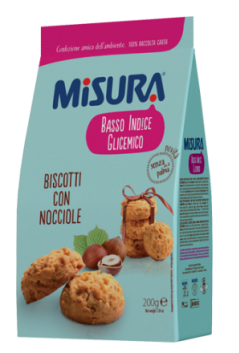 Biscuiti cu alune de padure italieni cu indice glicemic scazut 200g Misura Biscuiti cu alune de padure italieni cu indice glicemic scazut 200g Misura