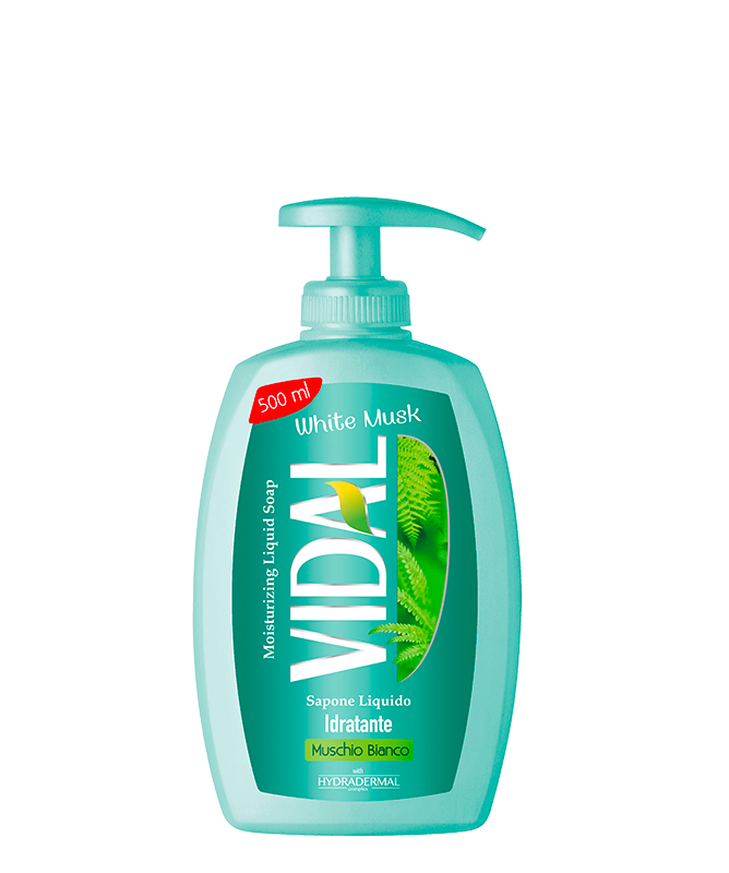 Sapun lichid din Italia Vidal mosc alb 500ml Sapun lichid din Italia Vidal mosc alb 500ml