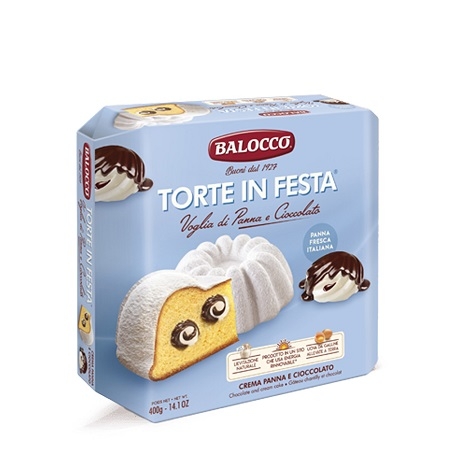 Torta Balocco "In Festa" Panna-Cioccolato 400g Torta Balocco "In Festa" Panna-Cioccolato 400g