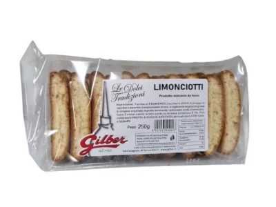 Biscuiti artizanali italieni cu lamaie Limonciotti Gilber 250g Biscuiti artizanali italieni cu lamaie Limonciotti Gilber 250g