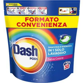 Dash Salva colore detergent All in 1 Pods 50 capsule